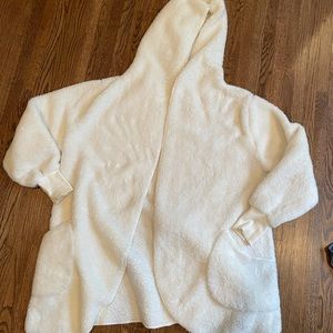 Zenana Outfitters Furry Teddy Soft Sweat Jacket